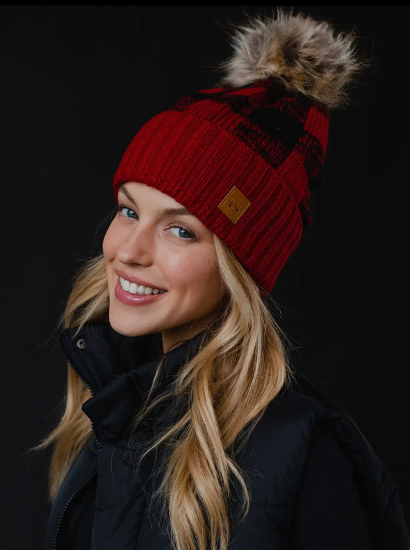 Perfectly Plaid Hat in Red