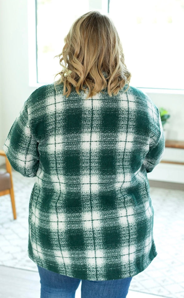 Norah Plaid Shacket by MM in Green