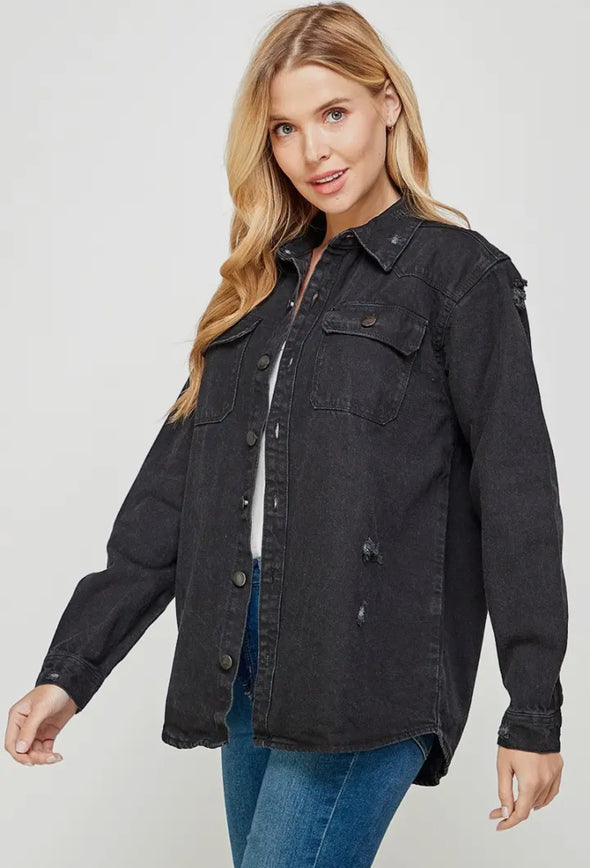 Classic Country Black Denim Shirt