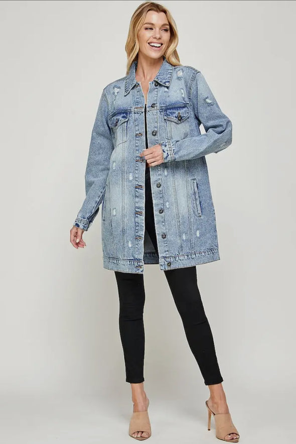 The Loretta Long Denim Jacket