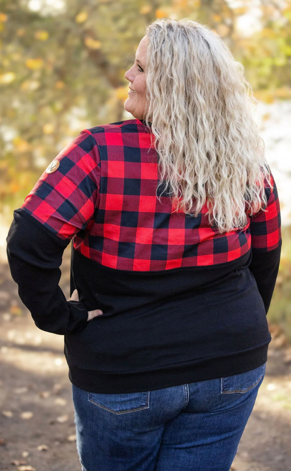 Natalie Pullover in Buffalo Plaid