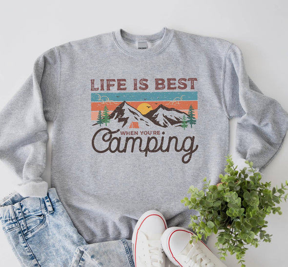 Life is Best When You’re Camping Crewneck
