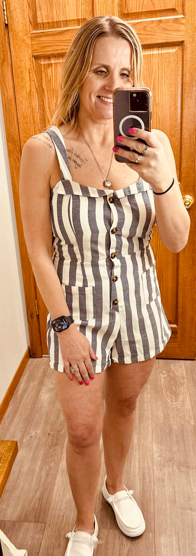 Sassy Striped Romper