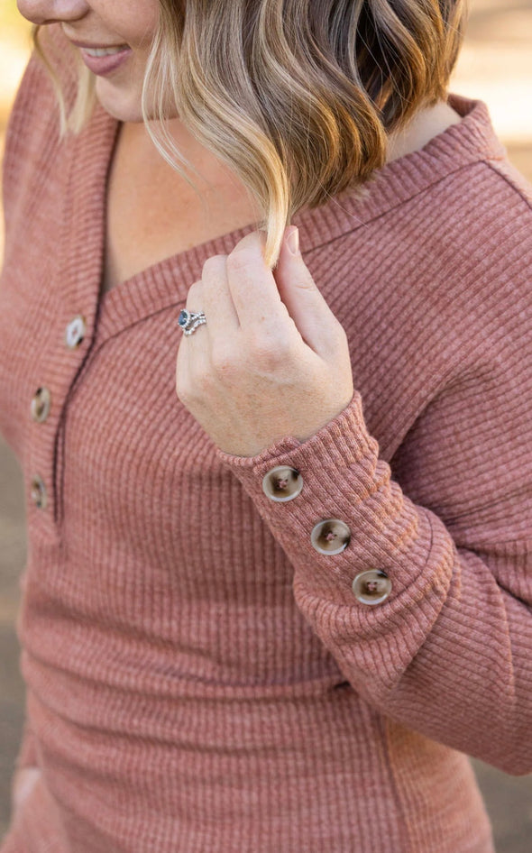 Brittney Button Up Sweater in Multi