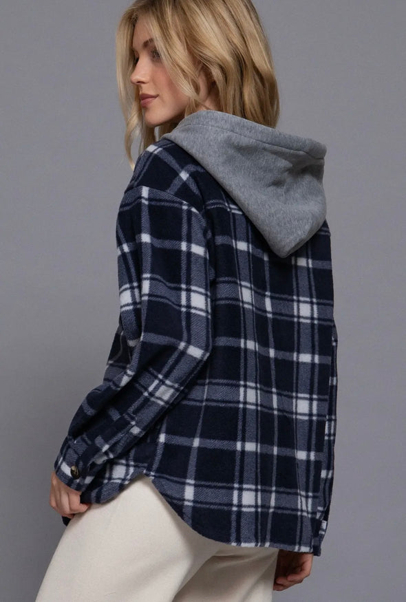 Hooded Harlee Shacket in Multi