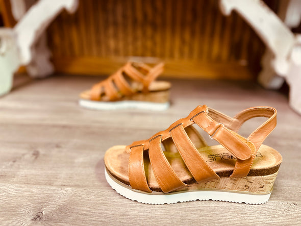 The Unforgettable Sandals by Corky’s in Cognac