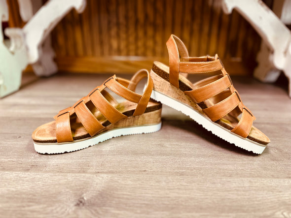 The Unforgettable Sandals by Corky’s in Cognac