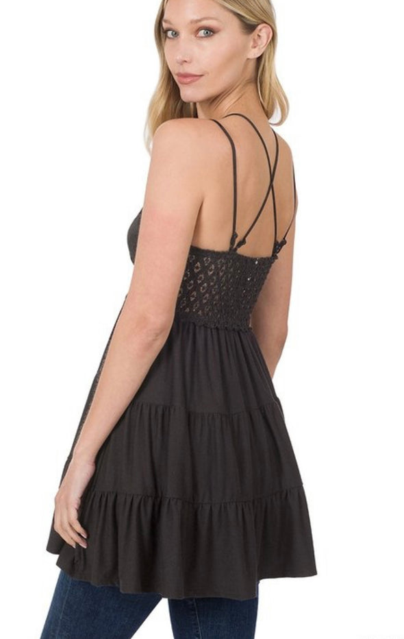 Lindsay Lace Tank Dress